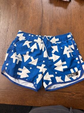 G-Star Blue and White Graphic Men’s Swim Shorts